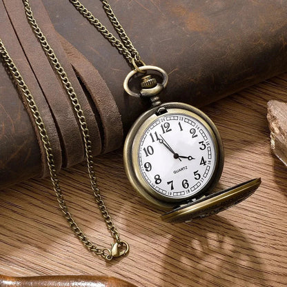 Vintage Steampunk Quartz Pocket Watch